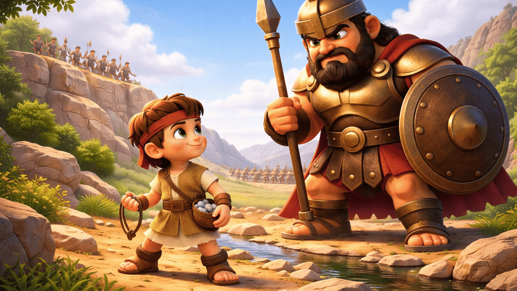 Davi e Golias — história bíblica infantil