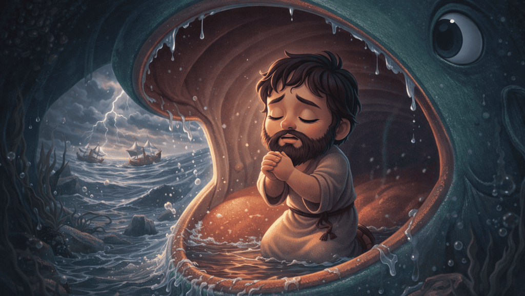 Jonas e o Grande Peixe — história bíblica infantil