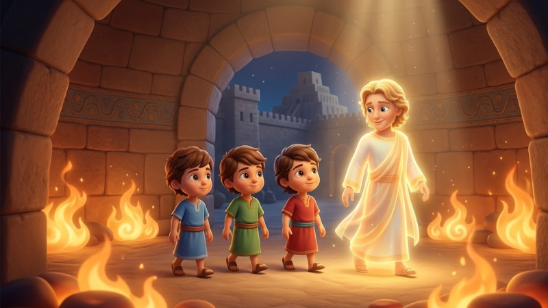 Os Três Amigos na Fornalha — história bíblica infantil